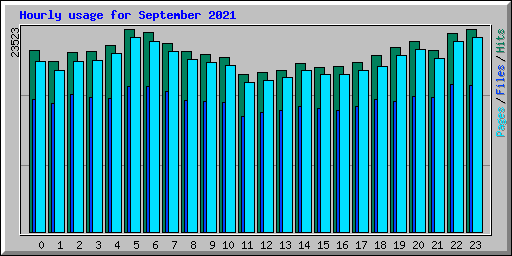 Hourly usage for September 2021